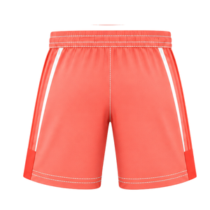 Shorts de rugby personnalisés orange corail et blanc, uniforme d'équipe respirant et léger, vêtements de sport personnalisés pour l'entraînement, performance athlétique - Product Image 2