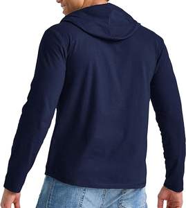 Sudadera con capucha de corte holgado con costuras en contraste, 100% algodón, lavado ácido, para hombre, con logotipo personalizado, estilo liso y sencillo. - Product Image 5