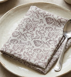 Serviette de table en coton imprimée à la main avec motifs floraux, tissu doux, linge de table pour hôtel, restaurant, mariage - Product Image 5