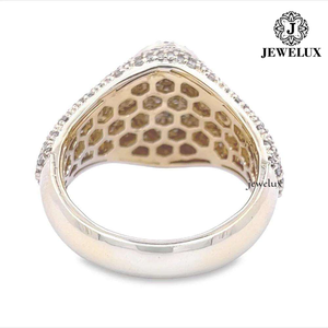 Jewelux 18K Gold Filled Cocktail <b>Ring</b> Round Brilliant Cut Diamond Unisex Luxury Fine Jewelry From <b>Indian</b> Supplier - Product Image 3