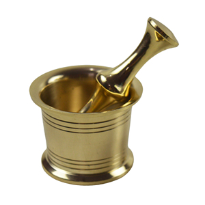 Mortero y Pilón de Latón de Primera Calidad con Diseño Grabado a Mano para Uso en la Cocina del Hogar, Molinillo de Especias y Hierbas, Triturador de Medicamentos - Product Image 4