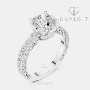 Bague de fiançailles en diamant de laboratoire taille coussin 1,78 carat en or blanc massif 14 carats, couleur F+, clarté VS+, bijoux fins pour femme, cadeau - Product Image 2