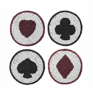 Vintage Inspired Modern Home Accent Durable Bead <b>Table</b> <b>Coasters</b> for Housewarming Decorative Mats & Pads for Housewarming Gifts - Product Image 3