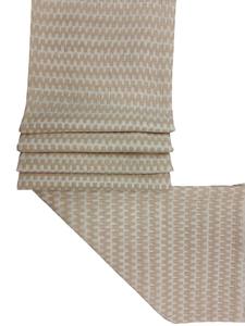 Tissu tissé en nylon beige et blanc respirant et léger imprimé pour robes et hauts pour femmes et filles, confectionné à la main par un fournisseur indien - Product Image 5