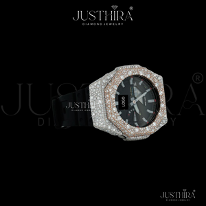 Montre carrée en quartz avec lunette à clous et moissanite VVS, unisexe, de luxe, style antique, artisanale, style Hip-Hop, meilleur prix de gros - Product Image 3
