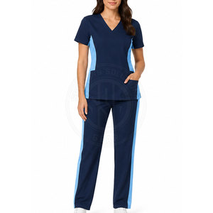 All Day Comfort Women Hospital Uniform Breathable Nursing <b>Scrub</b> <b>Set</b> With Matching Pants For Medical Professionals - Product Image 3