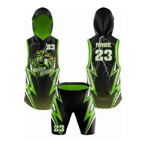 Dernier Design Drapeau Personnalisé Football 7v7 Maillots à Capuche de Compression pour Jeunes et Adultes Drapeau Football 7 sur 7 Uniformes - Product Image 5