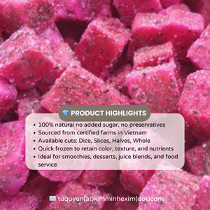 Pitaya Congelé IQF Premium du Vietnam Goût Frais Douceur Naturelle - Product Image 6