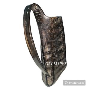 Cuerno de búfalo natural vikingo taza para beber agua brillante pulido cuerno de vaca estilo Animal tallado para cocina Mesa decoración del hogar - Product Image 4