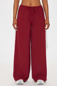 Wide Leg Sweatpants High Waist Drawstring Lounge Pants Ladies Loose Fit Fleece Sweatpants Casual Wide Leg Joggers Women - Product Image 5