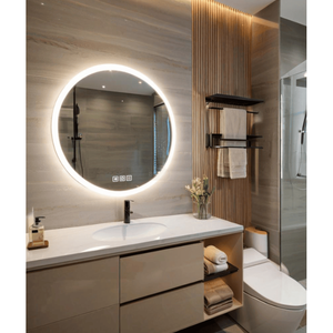 Specchio da Bagno Rettangolare da 20 Pollici Antiappannamento e Antischeggiatura, Montato a Parete con Vetro Temperato e Cornice in Metallo, Specchio LED con Combinazione di Luci - Product Image 4