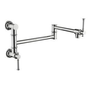 Rubinetto Moderno in Ottone da Parete per Riempimento Pentole, con Due Attacchi Pieghevoli e Funzione SW - Product Image 1