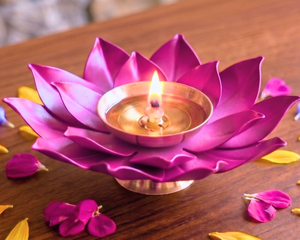 Purple Lotus Flower Diya Candle Holder Decorative <b>Oil</b> <b>Lamp</b> Indian Lotus Candle Stand Traditional Home Decor Festival Ornament - Product Image 4
