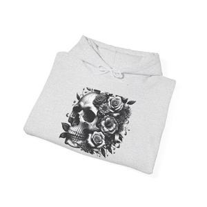 Sudadera con Capucha Bordada con Calavera Floral Gótica, Unisex, 100% Algodón, Sudadera Extra Grande de Felpa, Regalo Ecológico para Él/Ella - Product Image 6