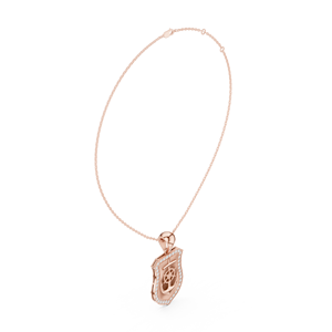 Collier pendentif en or blanc 14 carats avec diamant cultivé en laboratoire, chaîne à maillons, incrustation de diamants, cadeau pour femme - Product Image 4