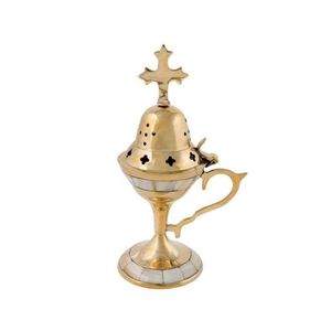Brass <b>Incense</b> <b>Burner</b> Hand Made Religious Use European Style Ornate Design All Season Censer Hand Casted Technique - Product Image 3
