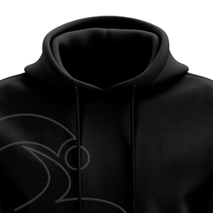 Sweat-shirt à capuche noir pour homme, couleur unie, logo imprimé sur le devant, style décontracté, coupe classique, tricoté, écologique, respirant, 100% coton - Product Image 5