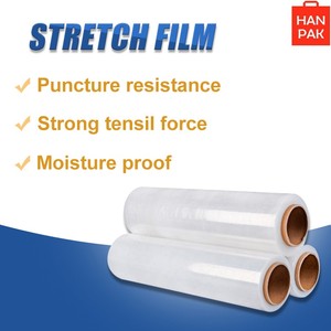 Fabricant HANPAK au Vietnam Jauge 80 clair/noir manuel Film étirable à la main Wrap LLDPE Palette Soft Dureté Coulée traitée - Product Image 2