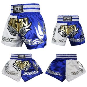 Pantalones Cortos de Muay Thai para Hombre, Estampado Satinado, Cintura Elástica, para Entrenamiento de Gimnasio, Kickboxing, Ligeros, Coloridos - Product Image 5