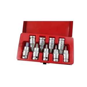 TAIWAN CALIBRE 9pc 1/2" Dr 4-17mm Metric Short Hex Bit Socket Set, Allen Hex Bits - Product Image 1