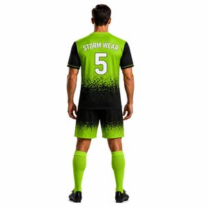 Uniforme de Fútbol de Alta Calidad a Precio Económico, 100% Poliéster Sublimado, Corte Ajustado, Suave y Cómodo, Uniforme de Fútbol para Club Masculino - Product Image 3