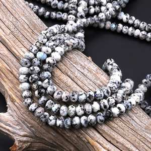 Perles facettées en jaspe K2, perles rondes en granit, pour la fabrication de bijoux, collier, bracelet, vente en gros - Product Image 4