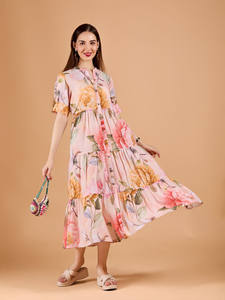 Vestido Midi de Verano para Mujer, Tejido Ligero y Cómodo, Estilo Casual y Moderno para la Playa y Vacaciones, Ideal para Exportación - Product Image 2