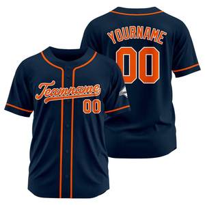 Camiseta de Béisbol Personalizada, 100% Poliéster, Impresión Sublimada, Nombre y Número del Equipo Personalizados, Unisex, Adulto, Manga Corta, Transpirable, Cierre de Botones - Product Image 2