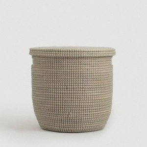 Set of 2 Classic Seagrass <b>Baskets</b> with Lids Handmade <b>Storage</b> <b>Basket</b> Wholesale eco-friendly Made in Vietnam - Product Image 4