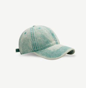 หมวกเบสบอลผ้าฝ้ายสีพื้นสไตล์วินเทจ ป้องกันแสงแดด แบบ Snapback ทรง Dad Hat - Product Image 4