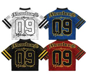 Ensemble de maillots de football personnalisés pour hommes, maillot de football blanc en mesh pour hommes, col en V, manches courtes, vêtements de sport respirants, uniforme d'équipe - Product Image 4
