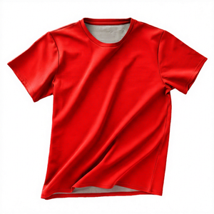 เสื้อยืดเจอร์ซีย์แขนสั้นสีดำสำหรับผู้ชาย แห้งเร็ว ทรงปกติ คอกลม สไตล์ลำลอง สีพื้น ผ้าถักโพลีเอสเตอร์ - Product Image 2