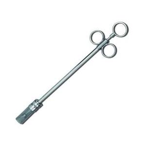 Pistola de Bolus Veterinaria Reutilizable de Acero Inoxidable 304, Segura y Confiable, con Mango de 3 Anillos, Dispensador de Píldoras con Cabeza de Goma para Ganado - Product Image 3