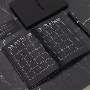 Libreta <span class=keywords><strong>Minimalista</strong></span> de Tapa Dura en Papel Negro Tamaño A5, Regalos con Diseño Personalizado, <span class=keywords><strong>Agenda</strong></span> Ejecutiva - Product Image 5