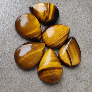 Pierre précieuse naturelle œil de tigre de qualité AAA+ en forme de poire, calibrée, pour la fabrication de bijoux - Product Image 4