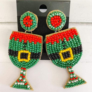 Guirlande de Noël brodée de perles, faite à la main, personnalisée, broderie perlée, cadeau de Noël par MULTI CRAFT - Product Image 2