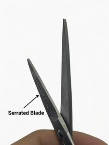 Ciseaux de barbier à lames super affûtées, manche en plastique, lame dentelée pour une coupe antidérapante en acier japonais - Product Image 3