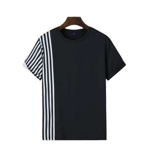 Camiseta Casual de Manga Corta a Rayas para Hombre, Nueva Colección 2026, Camiseta de Algodón y Lino, Tops de Moda, Camiseta Personalizada de Alta Calidad - Product Image 1
