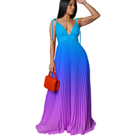 Robe longue maxi pour femme, sexy, pour soirée cocktail, robe d'été ample, robe de plage, robe plissée à col halter