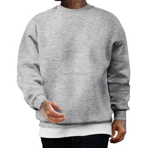 Liso Regular Fit Cuello Redondo Hombres Sudaderas Venta al por mayor Superventas Calle Ropa Casual Sudaderas Manga Larga básicos Sudadera - Product Image 3