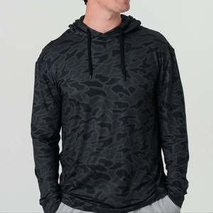 Sudadera con Capucha de Manga Larga con Camuflaje para Hombre, Protección Solar UPF 50, Secado Rápido, Camisa de Pesca de Alto Rendimiento - Product Image 1