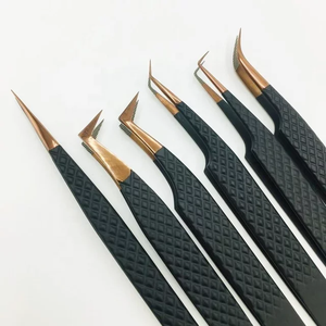 Juego de Pinzas Profesionales para Extensiones de Pestañas con Estuche, Pinzas de Acero Inoxidable Alemán, Pinzas de Volumen e Isolación - Product Image 2