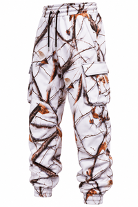 <b>Men's</b> White <b>Camo</b> Cargo Sweatpants Wholesale, Woodland Camouflage <b>Joggers</b>, Custom Printed Pants Manufacturer - Product Image 2