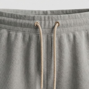 Women's 2 Piece Knitted Shorts <b>Set</b> Solid Gray Short Sleeve Crew Neck Loose Fit Casual Above Knee Breathable Cotton <b>Twin</b> <b>Set</b> - Product Image 5