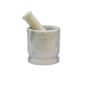 Mortero de mármol blanco de calidad exclusiva con pilón para especias y hierbas, utensilios de cocina Imam Dasta a precios competitivos - Product Image 1
