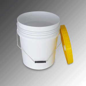 Red Plastic Pail With Airtight Lid Cylindrical Storage Container For General Use - Product Image 4