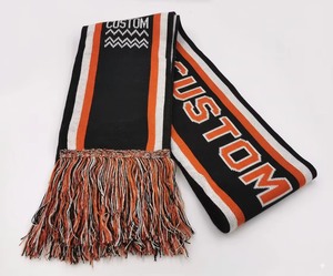 Écharpe en tricot 100 % acrylique personnalisée avec logo jacquard pour supporters de club de football – Écharpes tricotées Coupe du Monde de Football 2026 - Product Image 4