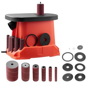 Levigatrice a mandrino oscillante 2400 RPM, 6 mandrini (1/2-3 pollici), corsa 5/8 pollici, 15,6 x 11,6 pollici, in ghisa, per lavorazione del legno - Product Image 1