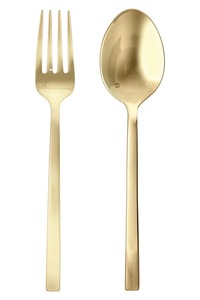 Ensemble de fourchettes à salade finition mate dorée, élégantes, en métal, résistantes à la rouille, pour mariage. - Product Image 3