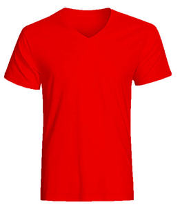 T-shirt Premium Uni pour Homme en Coton Pur, Col en V, Manches Courtes, Idéal pour le Quotidien - Product Image 1